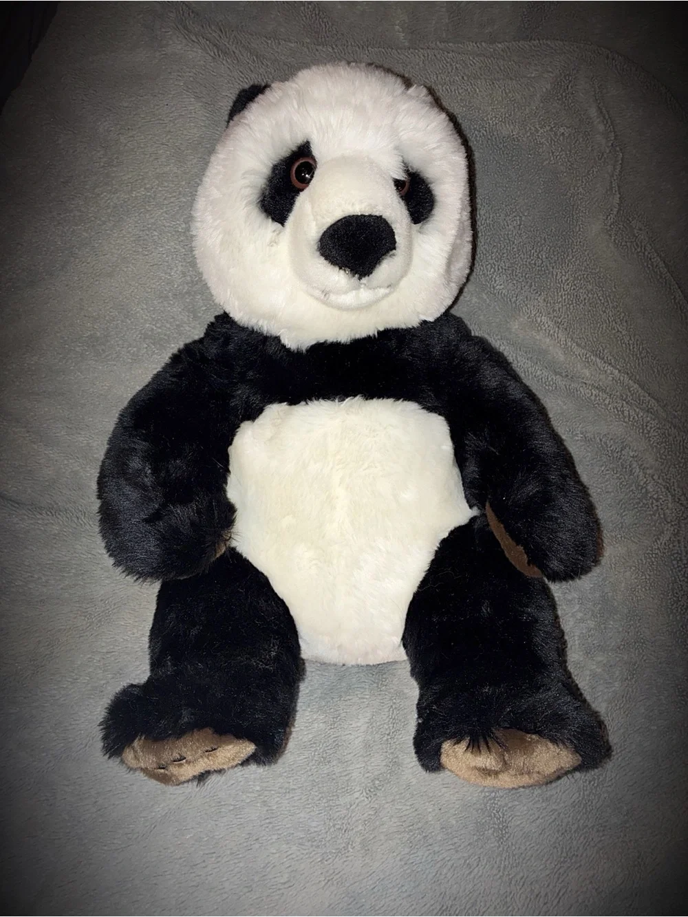 FAO Schwarz Plush Panda - Black, White & Brown Accent Cuddly Toy